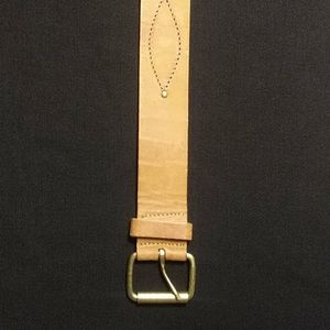 Women's brown leather belt rustic, Linea Pelle S